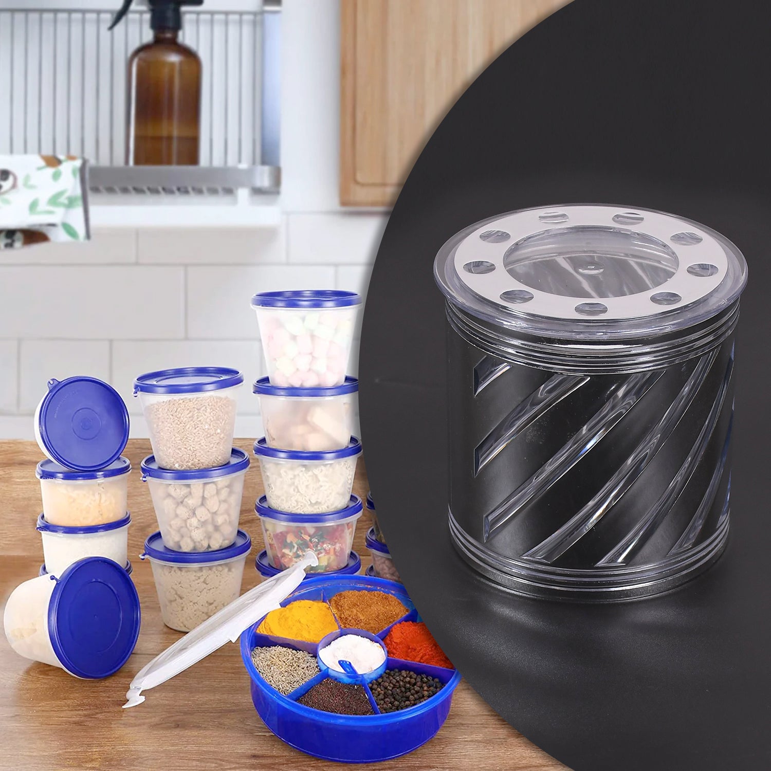 Dry Fruit Container , Storage Airtight Container For home & kitchen Use ( 750 ML )