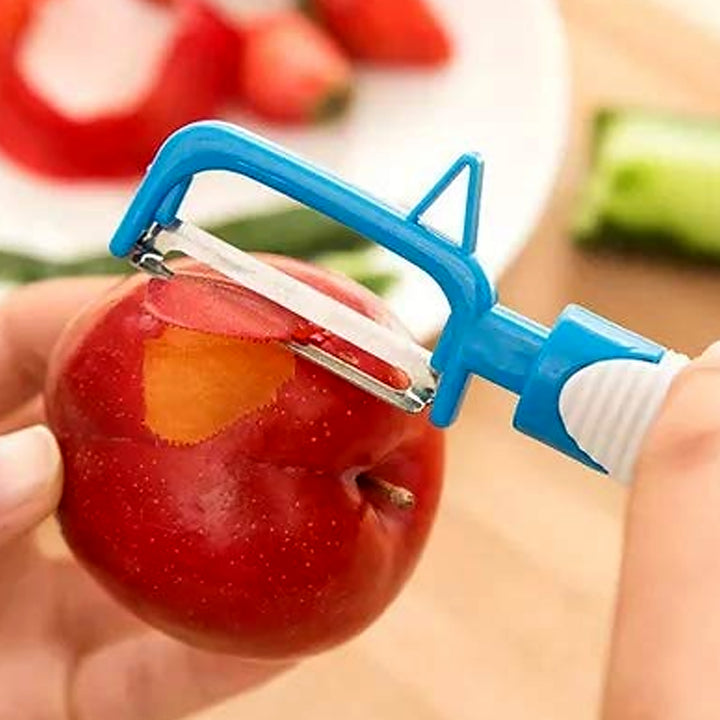Vegetable fruit peelers slicer bottle opener kitchen peeler for veggies, fruits, potatoes, and carrots. It also has a plastic handle and can open wine bottles and cold drinks (2 pieces)