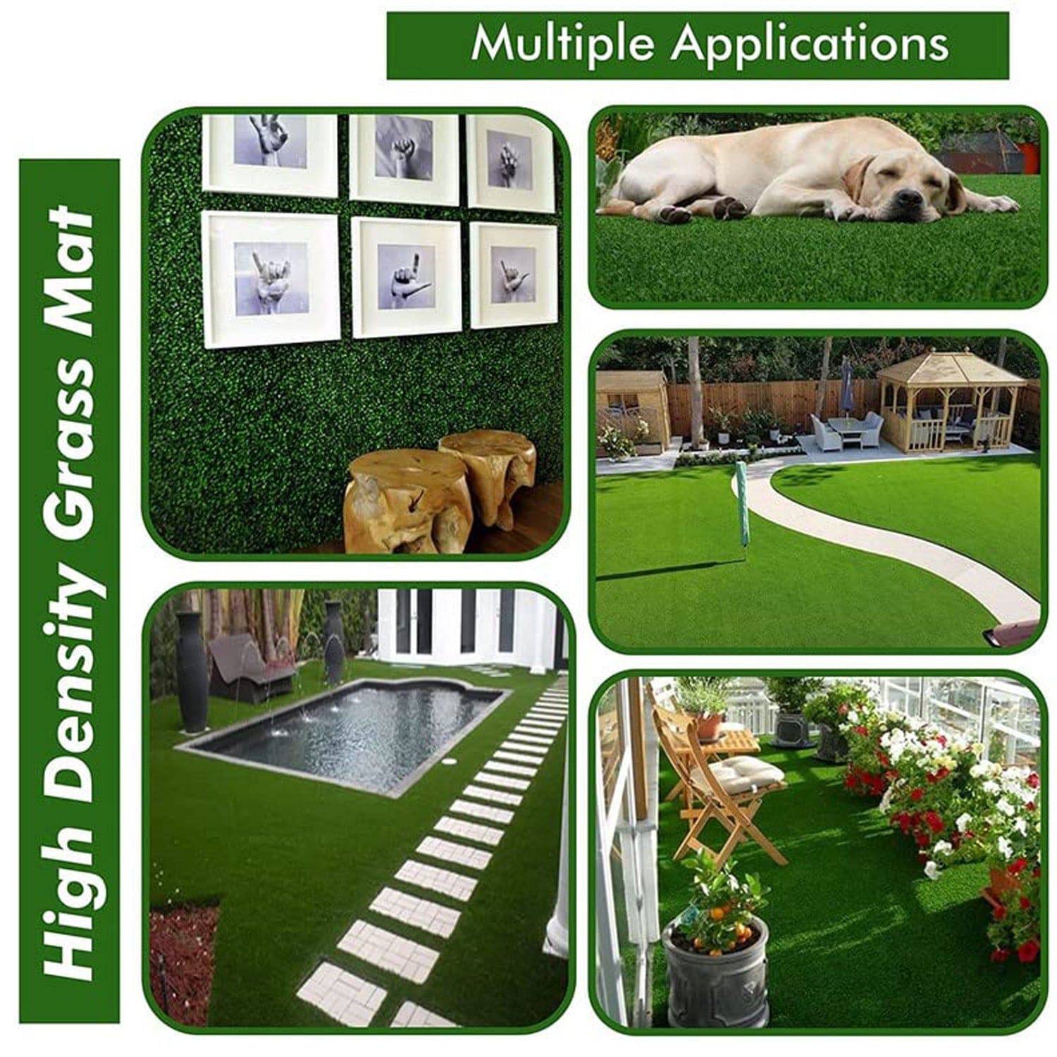 0612 Artificial Grass For Balcony Or Doormat Soft And Durable Plastic Turf Carpet 58x38cm - Superior eMart