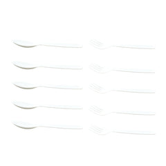 Premium plastic cutlery set, 10 pcs for dining.