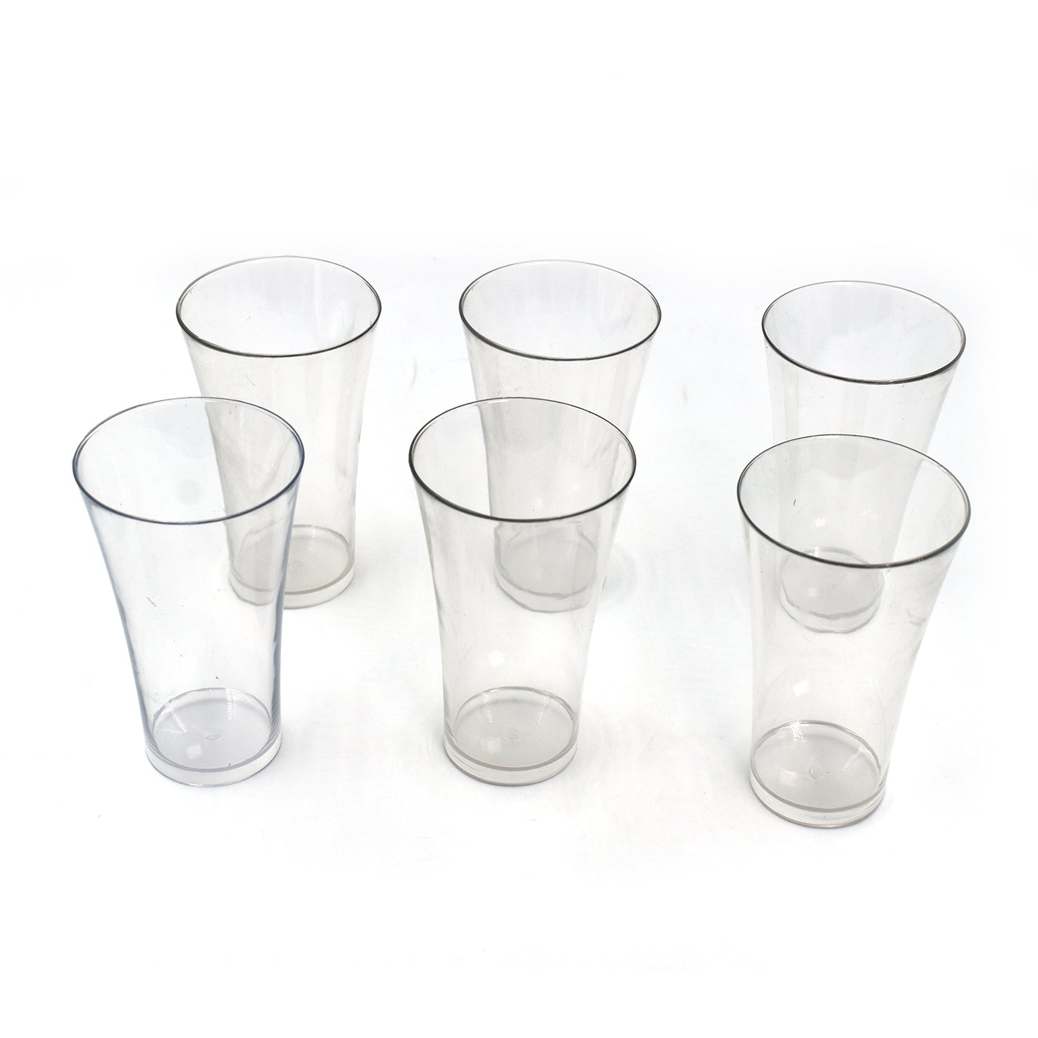 Transparent glass set for beverages