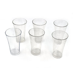 Transparent glass set for beverages