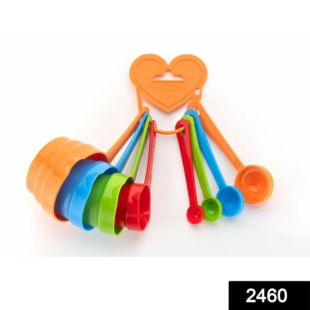 Multicolour measuring spoons set for accurate baking