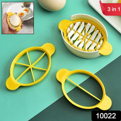 Egg Slicer, 3 in 1 Boiled Egg Slicer, Egg Slicer, Preserved Egg Slicer, Home Res - 10022_3in1_boiled_egg_slicer_1pc