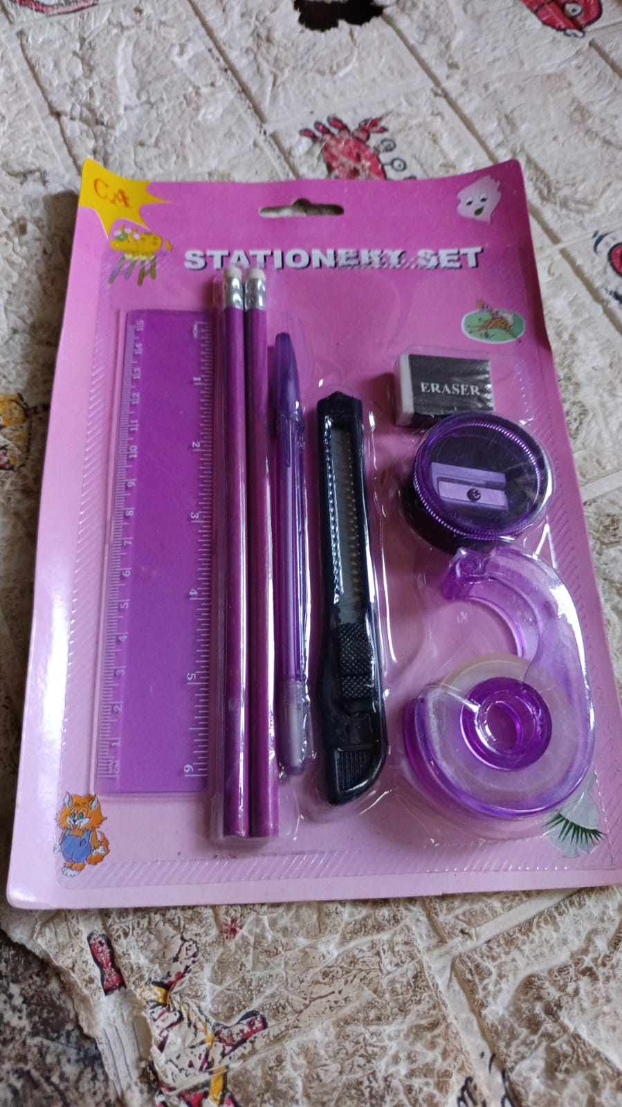 Stationary Sets For kids (8 pcs set), Educational item And gift set for kids Set - 17503_8pc_stationery_set