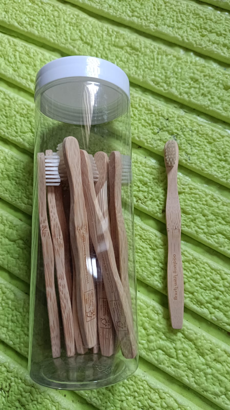 Bamboo Wooden Toothbrush Soft Toothbrush Wooden Child Bamboo Biodegradable Tooth - 13085_wooden_toothbrush_15pc_no11