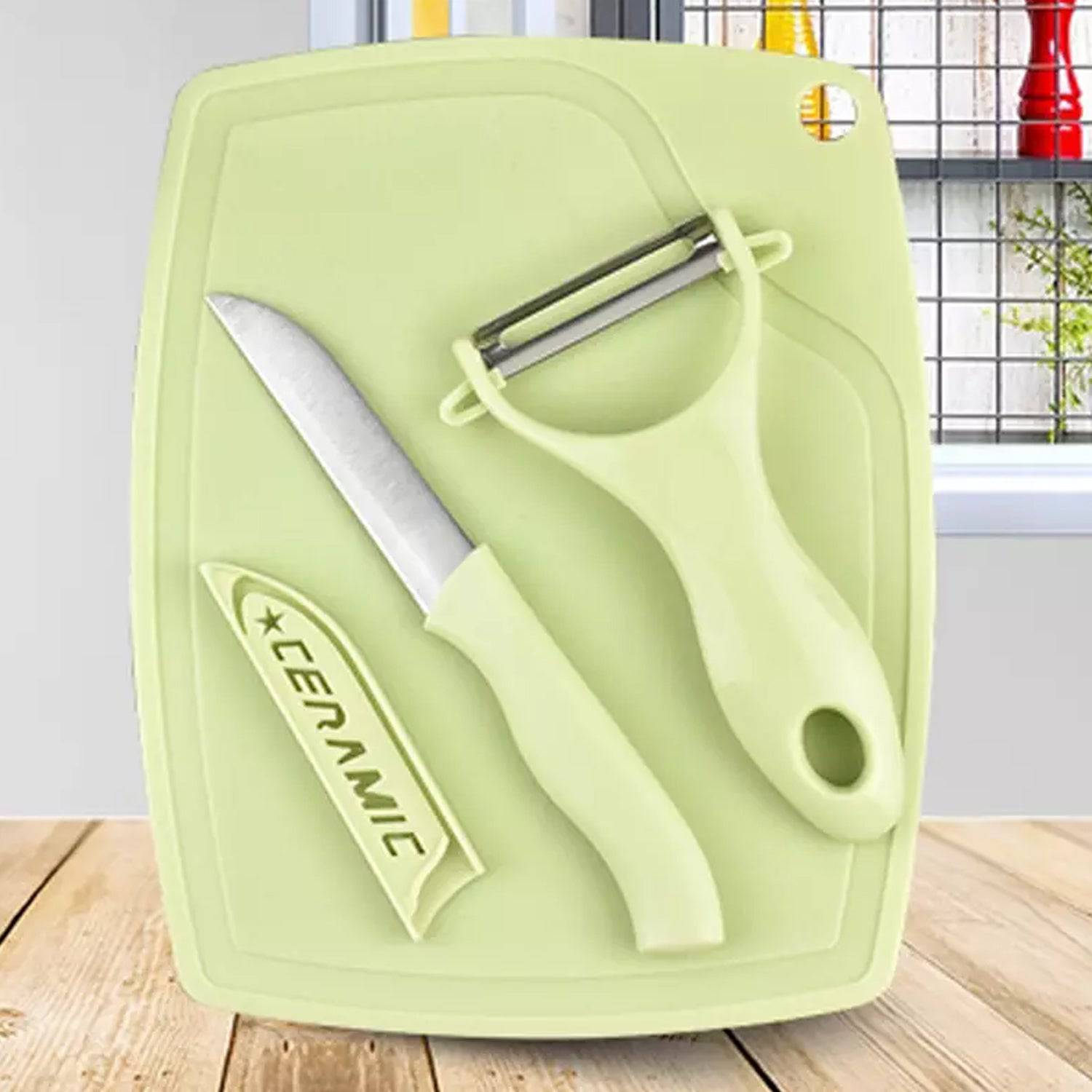 5207 Plastic Kitchen Peeler - Green  Classic Stainless Steel 3-piece Knife Set Combo - Superior eMart