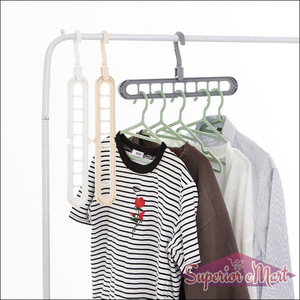 9 Hole Plastic Hanger Hanging hook Indoor Wardrobe Clothes Organization Storage Balcony Windowsill Suit Racks - Superior eMart