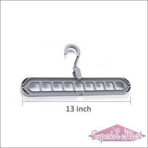 9 Hole Plastic Hanger Hanging hook Indoor Wardrobe Clothes Organization Storage Balcony Windowsill Suit Racks - Superior eMart