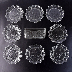 9 in 1 Bowl and Plate Set - Clear Glass - Superior eMart