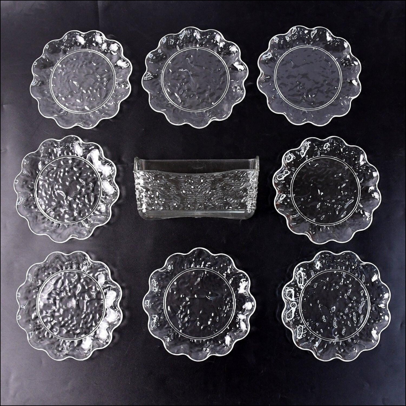 9 in 1 Bowl and Plate Set - Clear Glass - Superior eMart