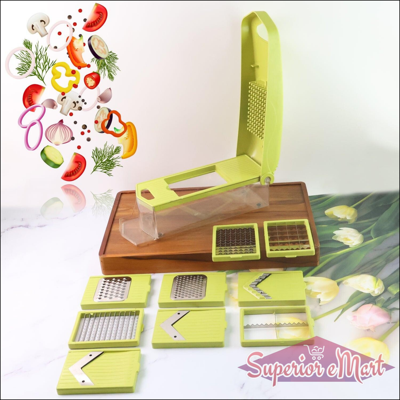 9-in-1 Kitchen Vegetable Slicer with Container - Superior eMart