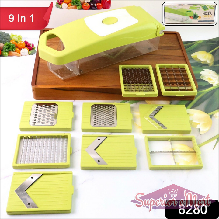 9-in-1 Kitchen Vegetable Slicer with Container - Superior eMart
