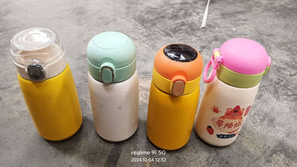 Duck Stainless Steel Water Bottle 400 ML (1 Pc / Mix Design) - 13037_ss_duck_water_bottle_400ml_no1