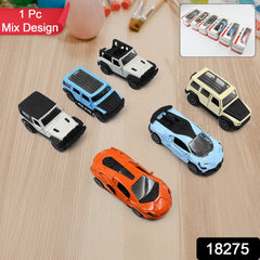 Mini Pull Back Car Widely Used By Kids (1 Pc / Mix Color / Design) - 18275_mix_des_pullback_car_toy_1pc