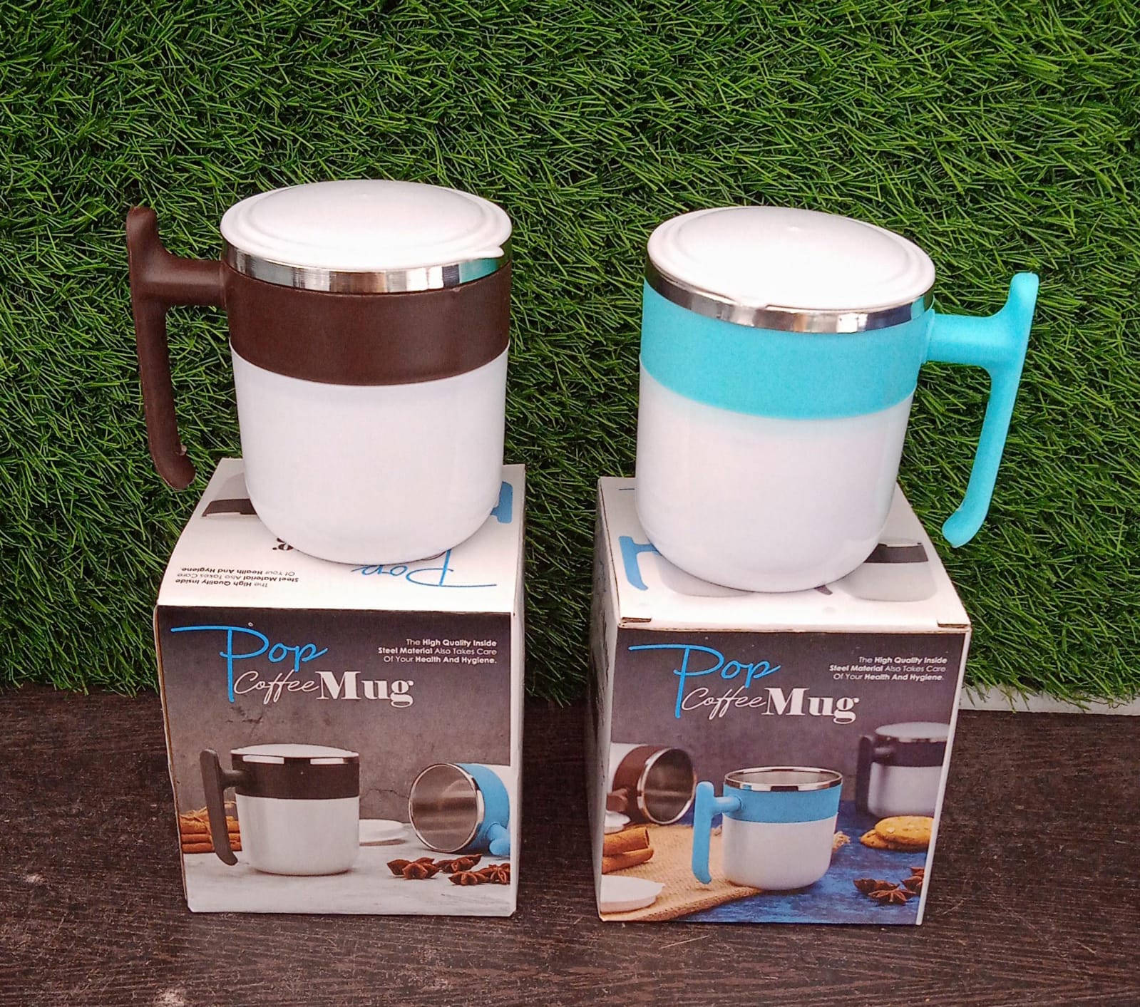 Stainless Steel Lid Cover Hot Coffee/Tea Mug Hot Insulated Double Wall Stainless - 5767_steel_coffee_mug_1pc