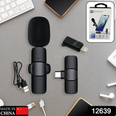 Intelligent Noise Cancelling Live Streaming Clip on Microphone for Type-C & for  - 12639_mini_wireless_microphone_1pc