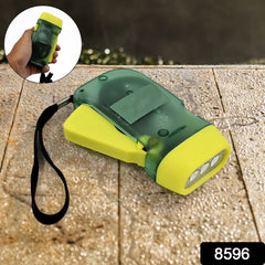 3 LED Hand Press Torch Hand Crank Flashlight Hand Pressing Flashlight Traveling  - 8596_3led_hand_press_torch_light