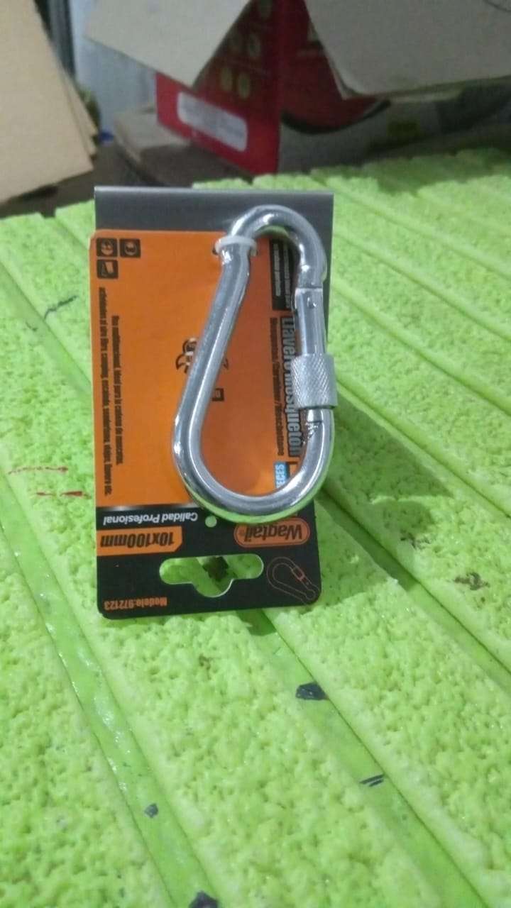 Snap Hook With Screw-Stainless Steel Snap Hook Clip Heavy Duty, Carabiner Clip ( - 15127_ss_snap_hook_10x100mm_no17