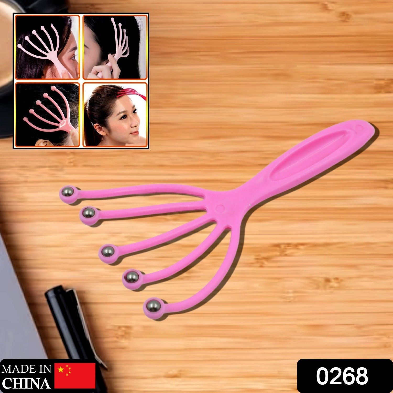 आराम के लिए हैंडहेल्ड स्कैल्प मसाजर - 0268_head_scalp_massager_1pc