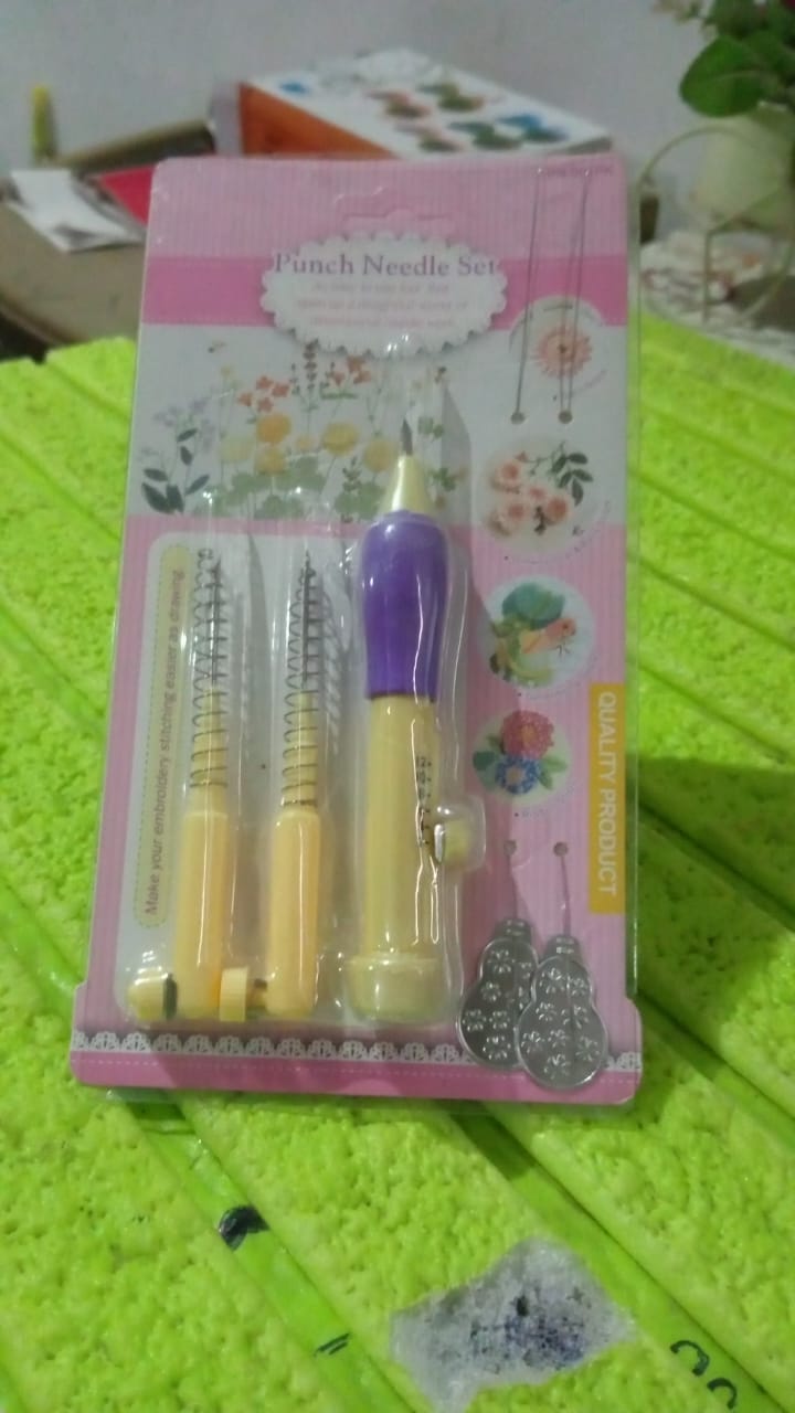 पंच सुई, DIY क्राफ्ट पंच सुई सेट (1 सेट) - 18090_craft_punch_needle_set