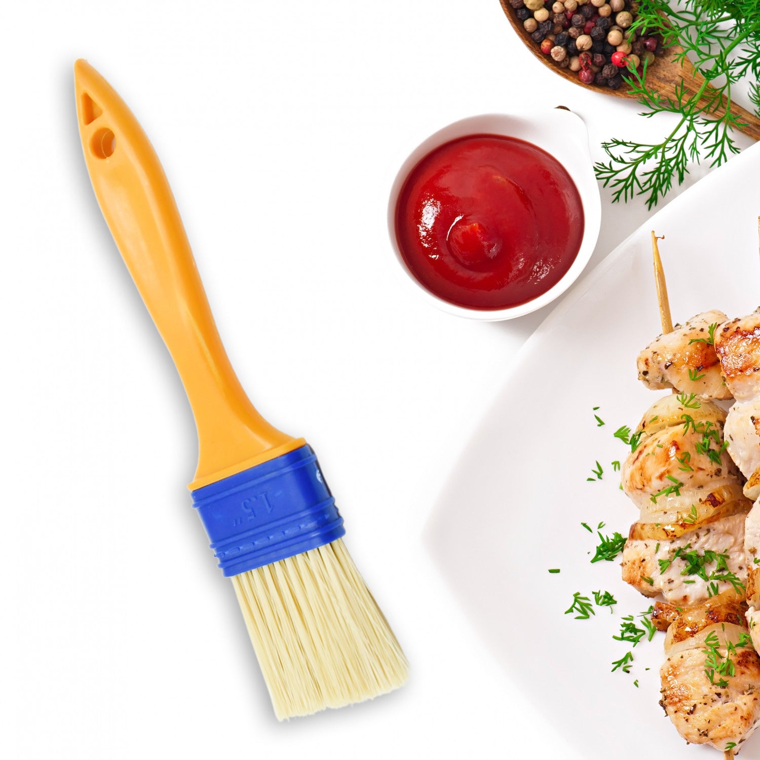 Multifunction Basting Brush For Cooking Pastry Brush Baking Food Butter Brush Dusting Brush For Cooking Grease Brush For Baking Dishwasher Safe Grilling  Hairbrush  Corn (2 Pcs Set)