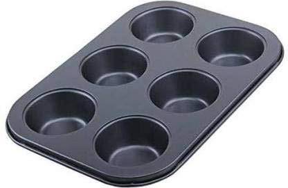 2210 Non-stick Reusable Cupcake Baking Slot Tray For 6 Muffin Cup - Superior eMart