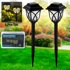 Solar Garden Lights LED Outdoor Stake Spotlight Fixture for Garden Light (Pack o - 6625_solar_garden_light_2pc