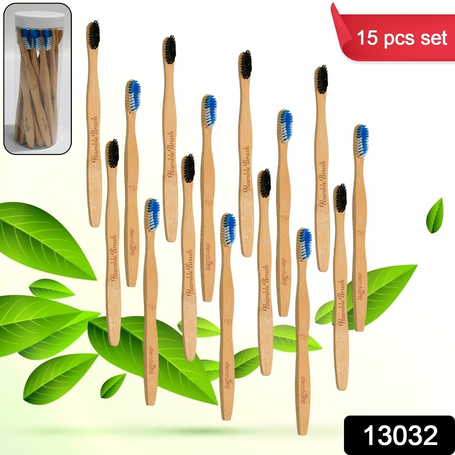 Bamboo Wooden Toothbrush Soft Toothbrush Wooden Child Bamboo Toothbrush Biode - 13032_wooden_thoothbrush_15pc_no4