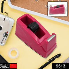 Plastic Tape Dispenser Cutter for Home Office use, Tape Dispenser for Stationary - 9513_plastic_tape_dispenser_no8