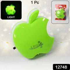 Night Light Comes with 3D Illusion Design Suitable for Drawing Room, Lobby, Ener - 12748_led_apple_night_light_1pc