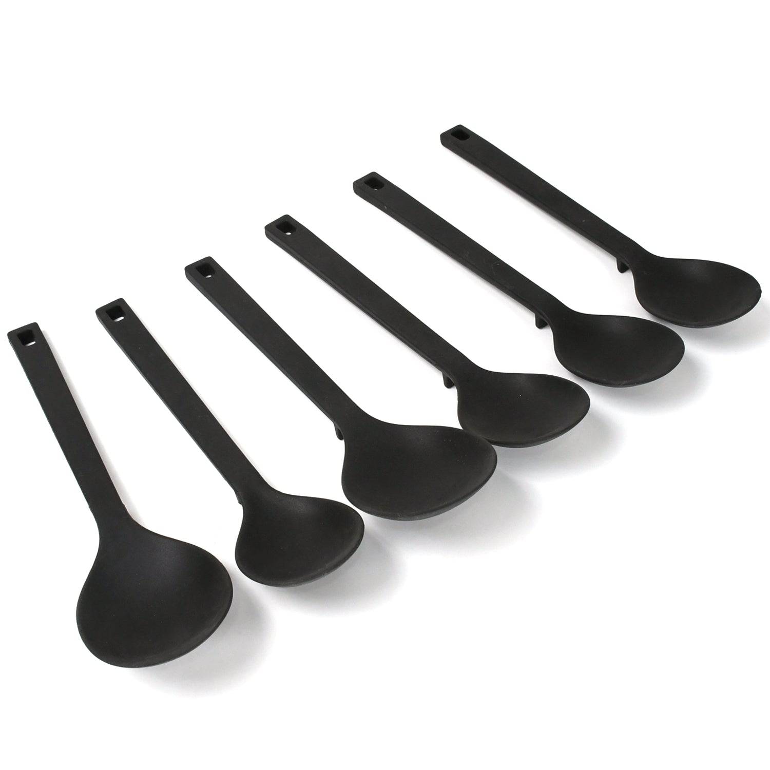 Multipurpose Silicone Spoon Silicone Basting Spoon Non-stick Kitchen Utensils Household Gadgets Heat-resistant Non Stick Spoons Kitchen Cookware Items For Cooking And Baking (6 Pcs Set) - Superior eMart