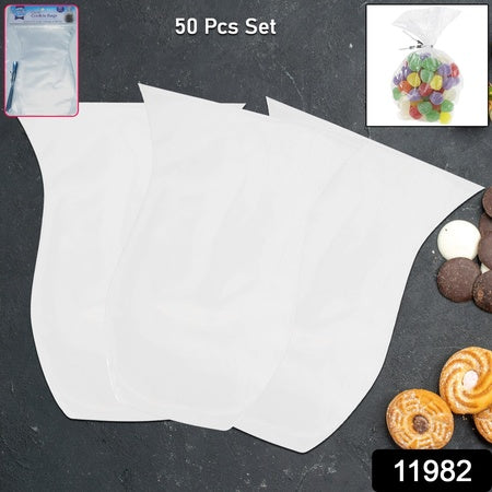 Clear Cookie Bags | Gift Bag | Clear Flat Treat Bags (50 Pc Set)