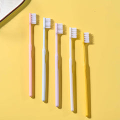 Plastic Toothbrush With Plastic Round Box (20 Pcs Set) - Superior eMart