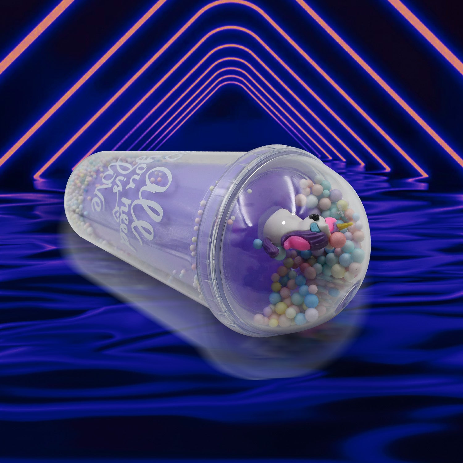 Sipper Bottle With Toy, LED Glow Light, Double Wall Sipper Glass Water Bottle , Sipper Bottle With Straw For Girls And Kids for Boys and Girls School/Tuition/Gym (Pack of 1)