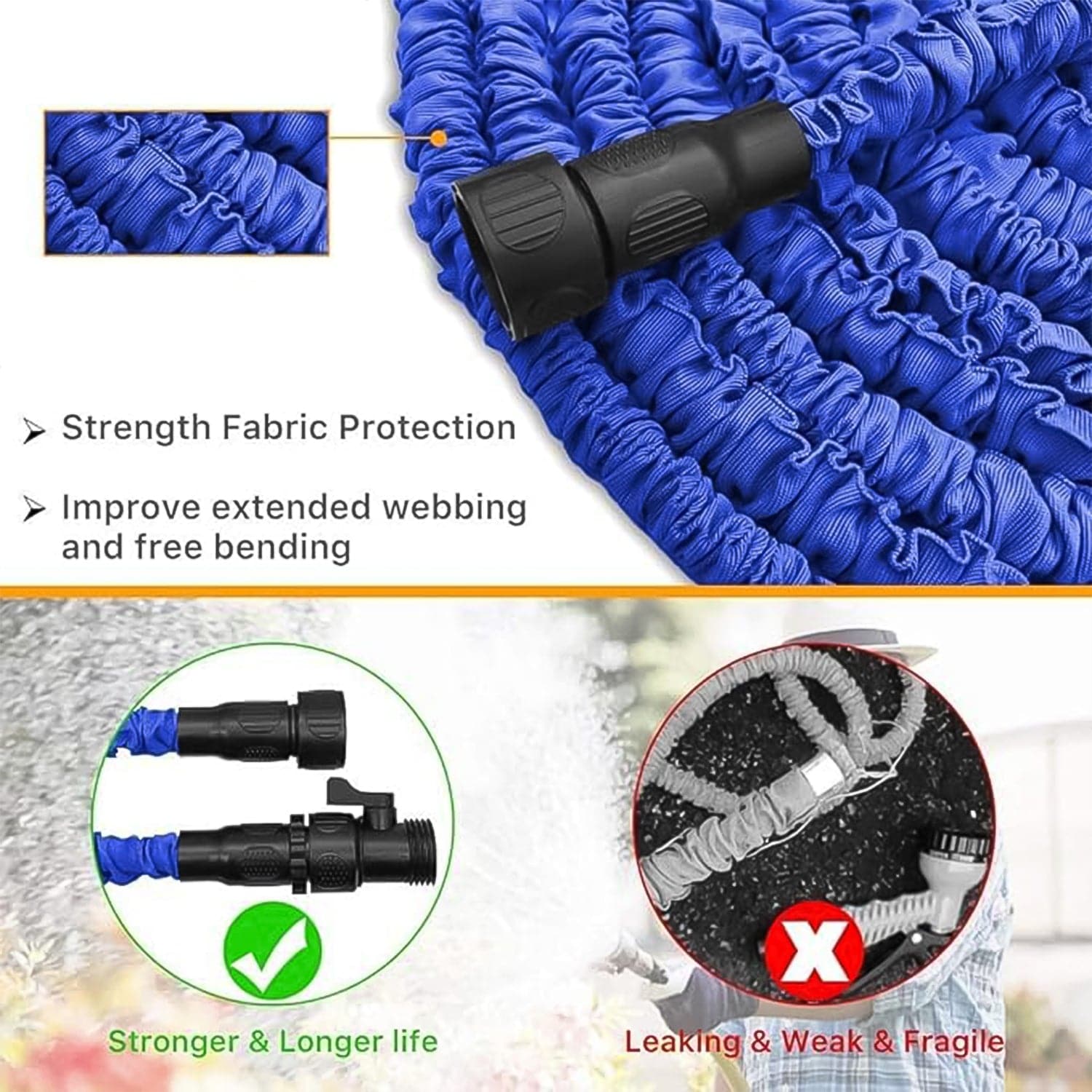 Expandable Magic Garden Hose With Spray Gun Approx 4 Metre Pipe (1 Set  Mix Color) - Superior eMart