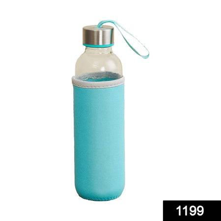 1199 Glass Water Bottle (500 Ml) With Cover - Superior eMart