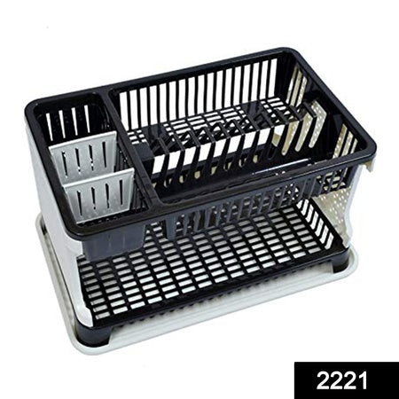 Kitchen Organizer Rack with Water Storing Tray/Dish Rack