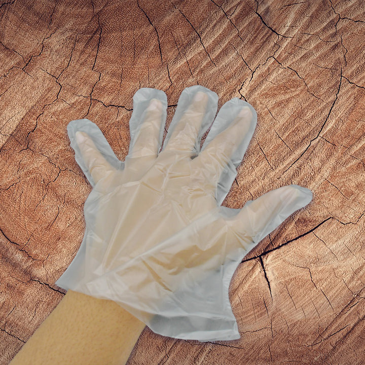 Large Size Transparent Disposable Clear Hand Gloves For Home, Kitchen, Hotels, Hospitals, Clinics, Beauty Parlor, Saloons (100 Pcs)