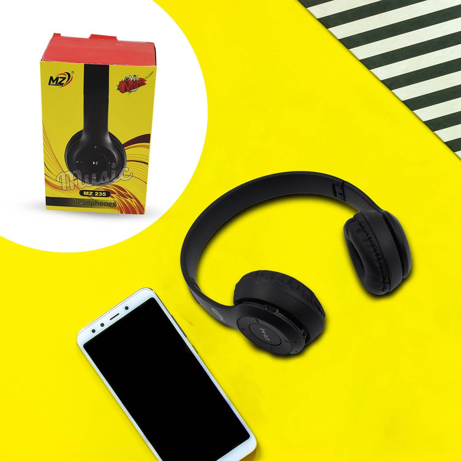 13052 Wireless Headphone Over The Head Bluetooth Headset Foldable Headband Hands-free With Calling Function (1 Pc) - Superior eMart