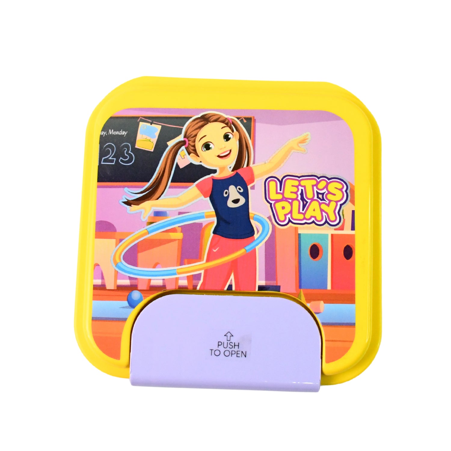 Kids Lunch Box Set With Small Inner Container Spoon Fork (1 Pc)