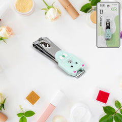 Cute Nail Clipper With Nail Catcher Nail File - Stainless Steel (1 Pc) - Superior eMart