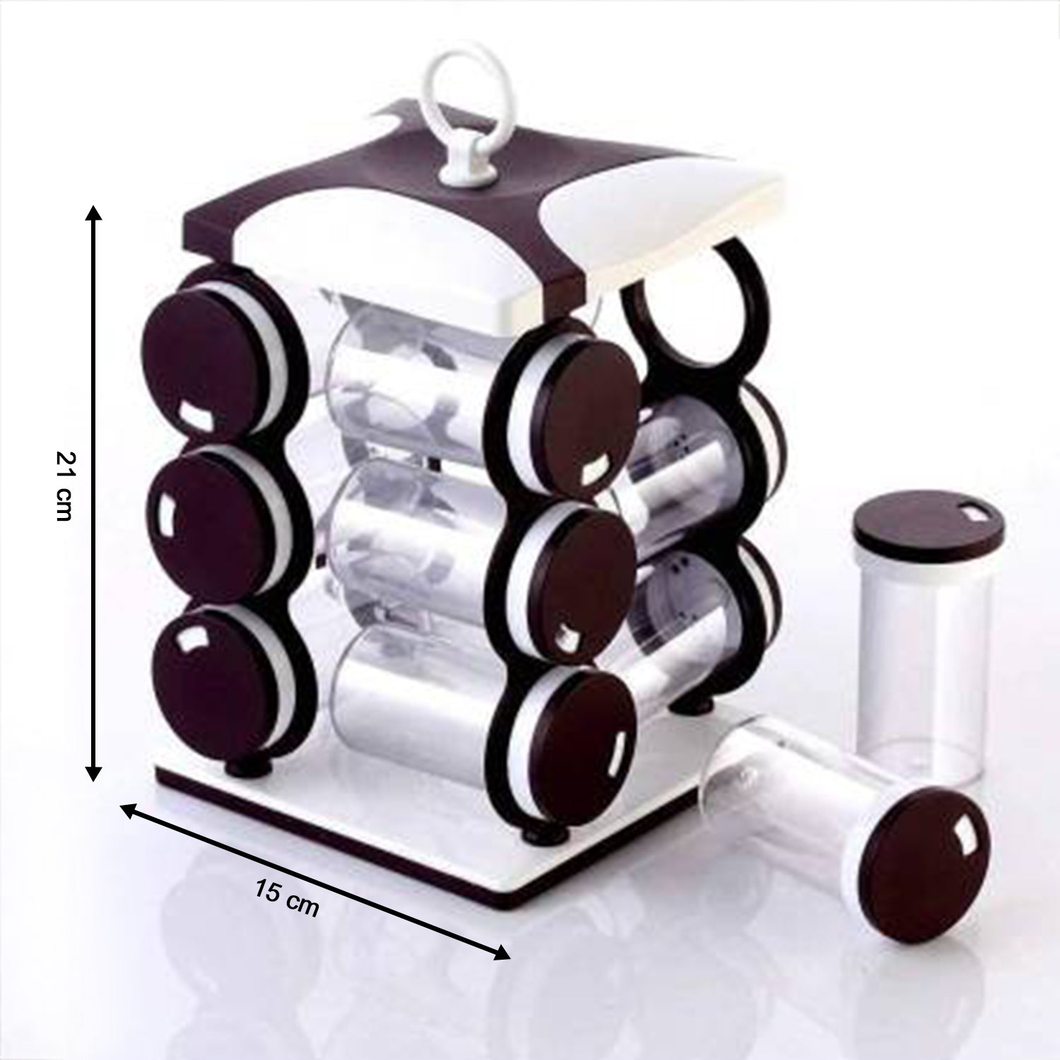 Spice Jar Set - 12pcs Brown Box)