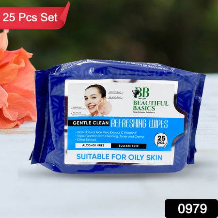 Refreshing Wet Wipes For Face  Facial Cleansing  Refreshing  Skin Hydration Soothing For Skin  Ph Balance  Alcohol Free  Nourishing With Fruit Extract  25 Wipes - Superior eMart