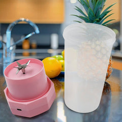 Portable Multifunctional Electric Juicer Cup Usb Juice Maker 6 Blade (350 Ml) - Superior eMart