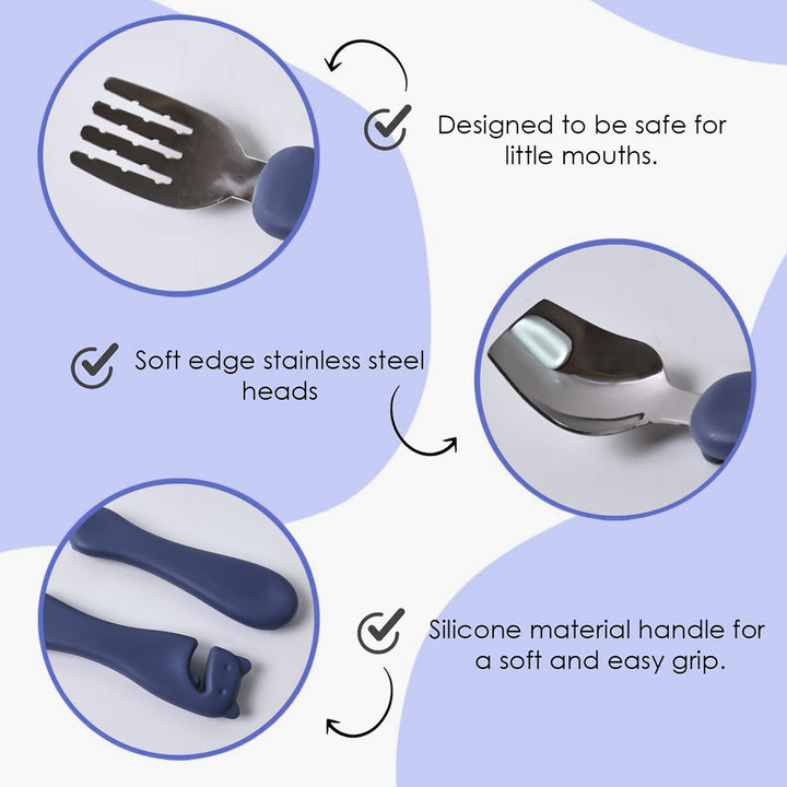 Foodie Stainless Steel Spoon N Fork (2 Pc Set)