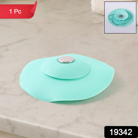 2-in-1 Light Green Silicone Sewer Sink Sealer / Drainer (Multicolour)