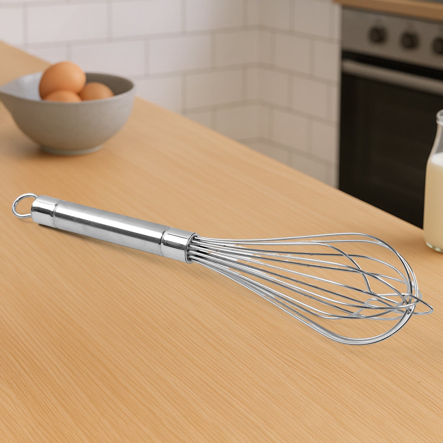 Stainless Steel Large Hand Whisk (1 Pc)