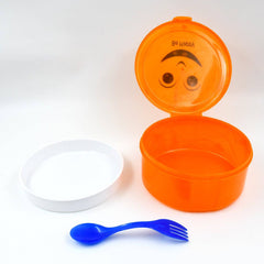 Smily Plastic Lunch Box Small Box With 2in1 Spoon Pack Of 1 - Superior eMart