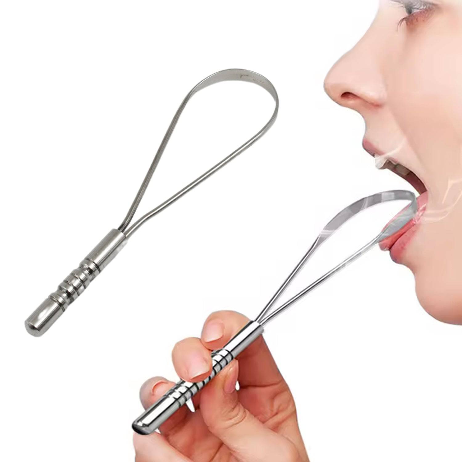 Steel Tongue Cleaner Tongue Scraper (1 Pc) - Superior eMart